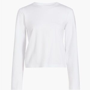Zara Cream Cropped Long Sleeve Top